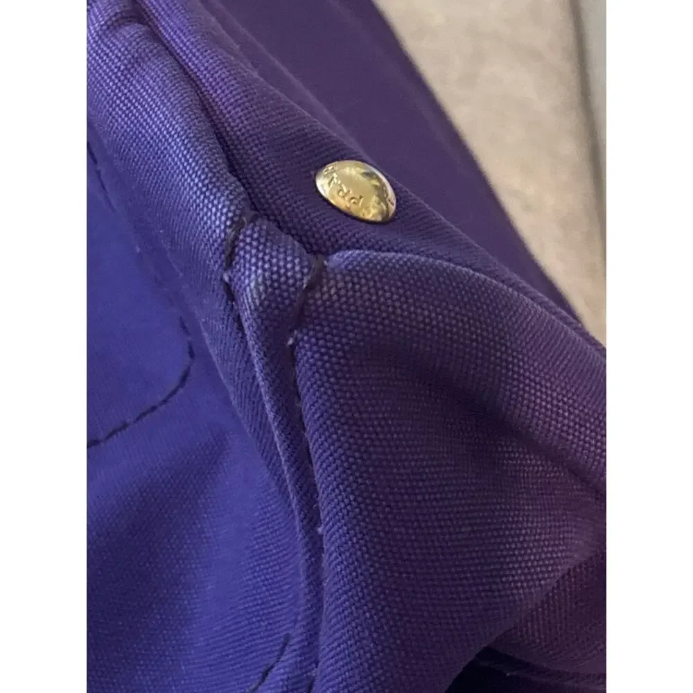 Large Prada Canapa Logo Tote in purple